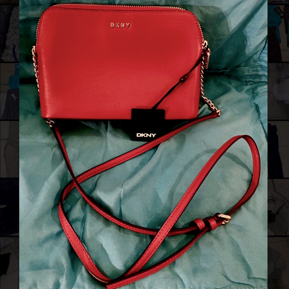 DKNY Bryant Dome Crossbody Bright Red